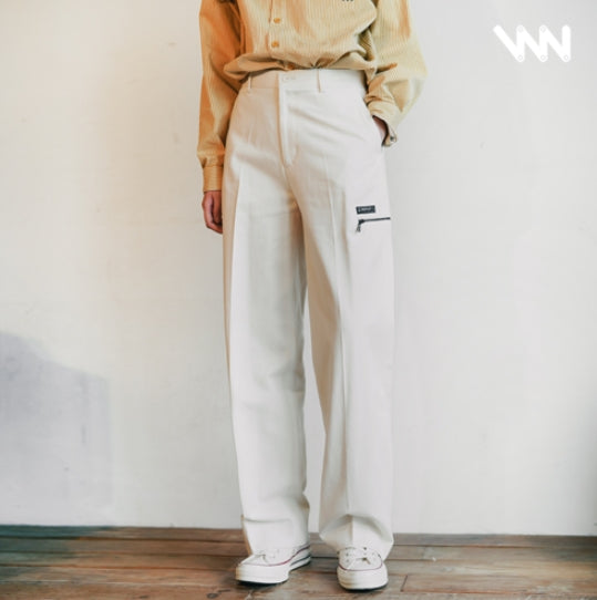 ダブルユーブイプロジェクト(WV PROJECT) PERRIS WIDE SLACKS CREAM CJLP7314