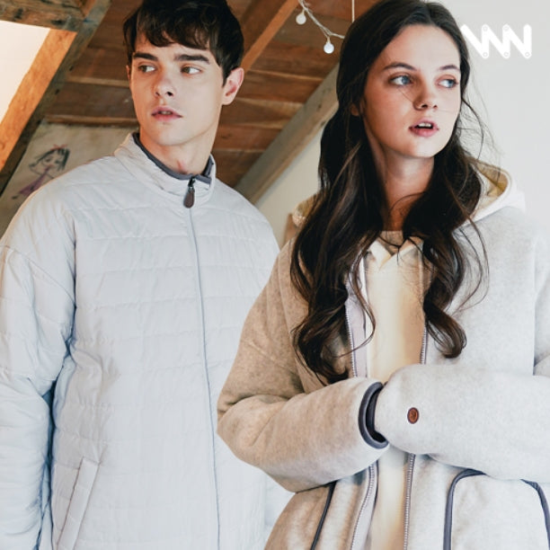 ダブルユーブイプロジェクト(WV PROJECT) DILL LINE REVERSIBLE FLEECE ZIPUP GRAY MJOT7296