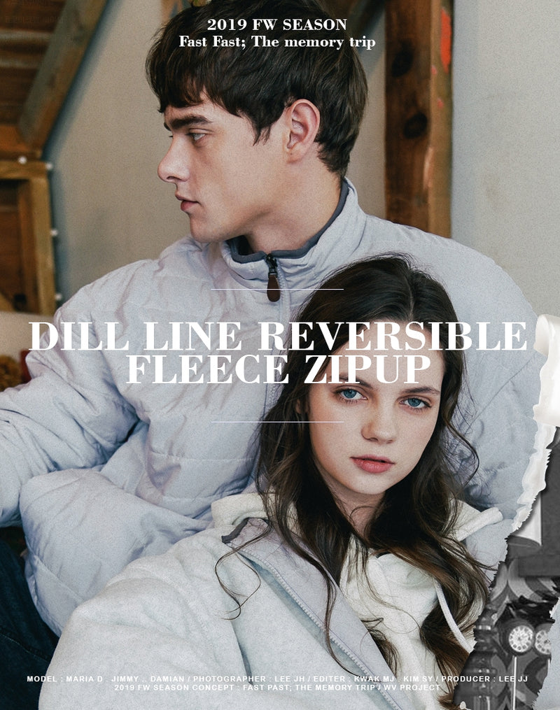 ダブルユーブイプロジェクト(WV PROJECT) DILL LINE REVERSIBLE FLEECE ZIPUP GRAY MJOT7296