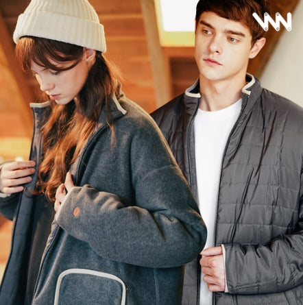 ダブルユーブイプロジェクト(WV PROJECT) DILL LINE REVERSIBLE FLEECE ZIPUP DARKGRAY MJOT7296