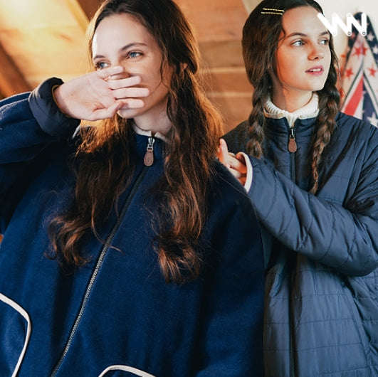 ダブルユーブイプロジェクト(WV PROJECT) DILL LINE REVERSIBLE FLEECE ZIPUP NAVY MJOT7296