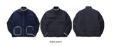 ダブルユーブイプロジェクト(WV PROJECT) DILL LINE REVERSIBLE FLEECE ZIPUP NAVY MJOT7296