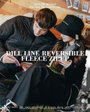 ダブルユーブイプロジェクト(WV PROJECT) DILL LINE REVERSIBLE FLEECE ZIPUP BLACK MJOT7296