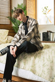 セイントペイン(SAINTPAIN)SP FLANNEL CHECK SHIRTS-BEIGE