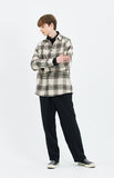 セイントペイン(SAINTPAIN)SP FLANNEL CHECK SHIRTS-BEIGE