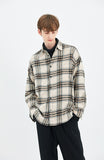 セイントペイン(SAINTPAIN)SP FLANNEL CHECK SHIRTS-BEIGE