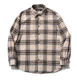 セイントペイン(SAINTPAIN)SP FLANNEL CHECK SHIRTS-BEIGE