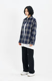 セイントペイン(SAINTPAIN)SP FLANNEL CHECK SHIRTS-NAVY