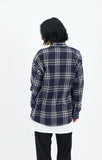 セイントペイン(SAINTPAIN)SP FLANNEL CHECK SHIRTS-NAVY