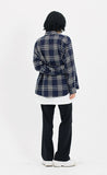 セイントペイン(SAINTPAIN)SP FLANNEL CHECK SHIRTS-NAVY