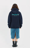 セイントペイン(SAINTPAIN) SP ELLIPSE LOGO HOOD-NAVY