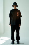 オベルー(OVERR) 19FW MANUAL PRINTING BLACK TEE