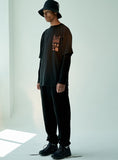 オベルー(OVERR) 19FW MANUAL PRINTING BLACK TEE