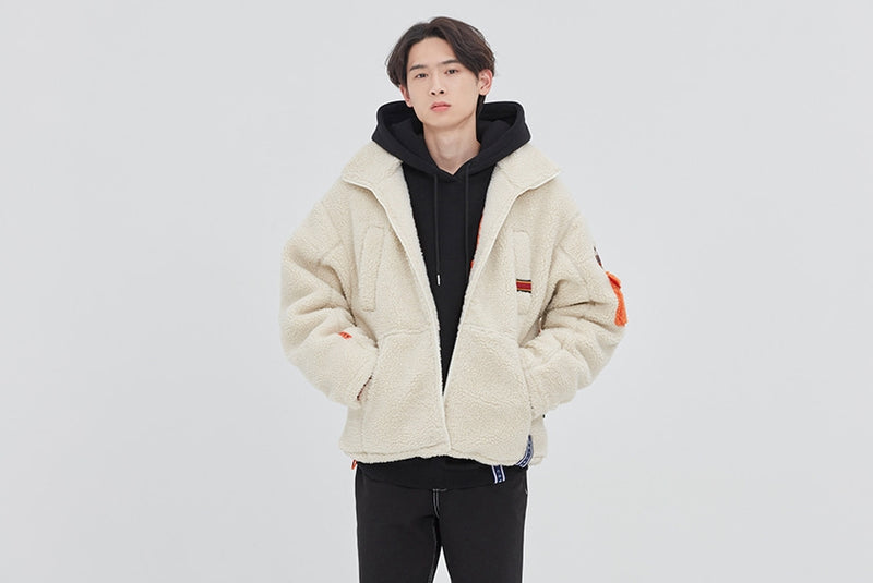 ロマンティッククラウン(ROMANTIC CROWN) POLAR BEAR FLEECE JUMPER_OATMEAL