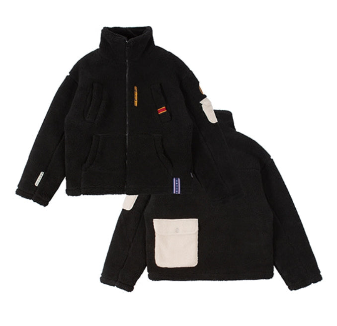 ロマンティッククラウン(ROMANTIC CROWN) POLAR BEAR FLEECE JUMPER_BLACK