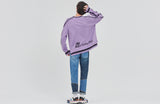 ロマンティッククラウン(ROMANTIC CROWN) 21C BOYS V NECK KNIT_PURPLE