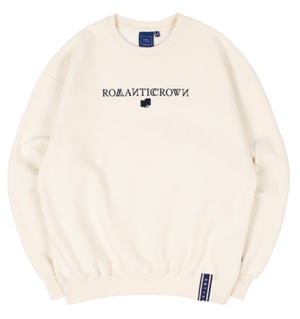 ロマンティッククラウン(ROMANTIC CROWN)RMTCRW LOGO SWEATSHIRT_OATMEAL