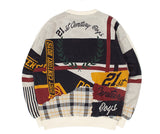 ロマンティッククラウン(ROMANTIC CROWN)21C BOYS JACQUARD CREW NECK_OATMEAL