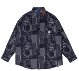 ロマンティッククラウン(ROMANTIC CROWN)OUTLINE GRAPHIC SHIRT_NAVY