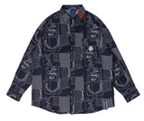 ロマンティッククラウン(ROMANTIC CROWN)OUTLINE GRAPHIC SHIRT_NAVY