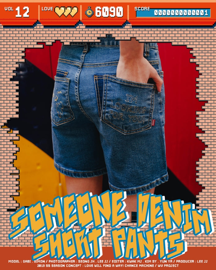 ダブルユーブイプロジェクト(WV PROJECT)SOMEONE DENIM SHORT PANTS SYSP7265(BLUE）