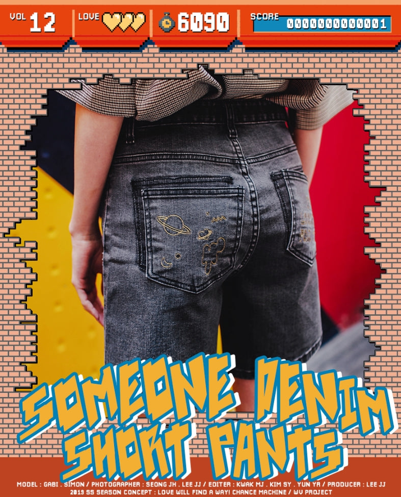 ダブルユーブイプロジェクト(WV PROJECT)SOMEONE DENIM SHORT PANTS SYSP7265(DARKGRAY)