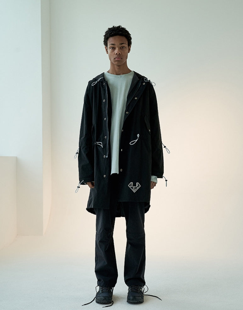 OVERR(オベルー)19FW RUBBER PATCH BLACK SLIM PANTS