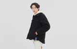 ロマンティッククラウン(ROMANTIC CROWN) HUNTER BIG COLLAR FLEECE JACKET_BLACK