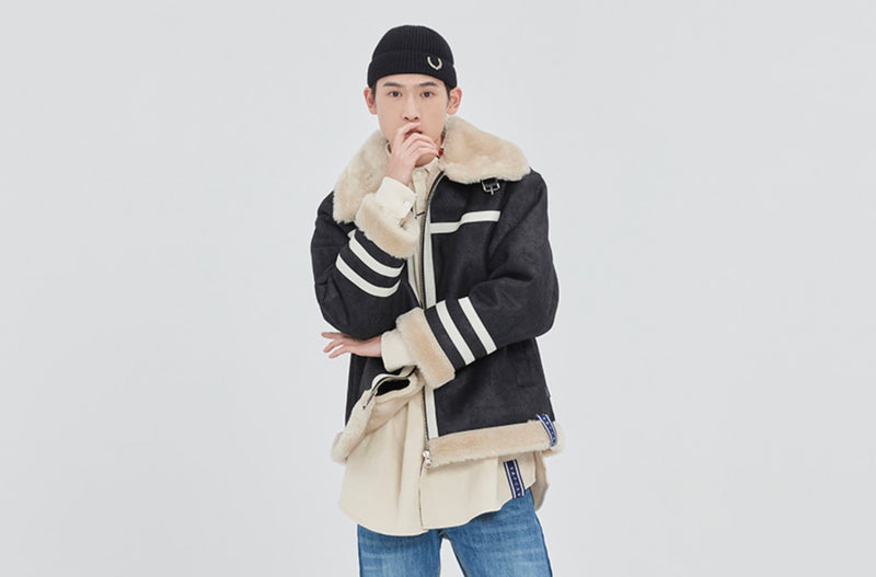 ロマンティッククラウン(ROMANTIC CROWN) COLD WAVE MOUTON JACKET_BLACK