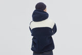 ロマンティッククラウン(ROMANTIC CROWN) HEAVY LAYOUT FLEECE JUMPER_NAVY