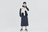 ロマンティッククラウン(ROMANTIC CROWN) HEAVY LAYOUT FLEECE JUMPER_NAVY