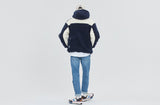 ロマンティッククラウン(ROMANTIC CROWN) HEAVY LAYOUT FLEECE JUMPER_NAVY