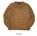 ダブルユーブイプロジェクト(WV PROJECT)BLANC STRIPE KNIT CAMEL MJKN7310