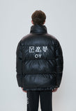 オーワイ(OY)  TRIPLE LOGO LEATHER PADDING - BLACK