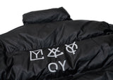 オーワイ(OY)  TRIPLE LOGO LEATHER PADDING - BLACK