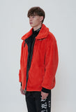 オーワイ(OY)  LOGO FUR JACKET - RED