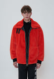 オーワイ(OY)  LOGO FUR JACKET - RED