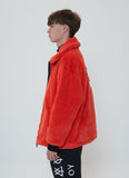 オーワイ(OY)  LOGO FUR JACKET - RED