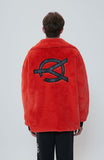 オーワイ(OY)  LOGO FUR JACKET - RED