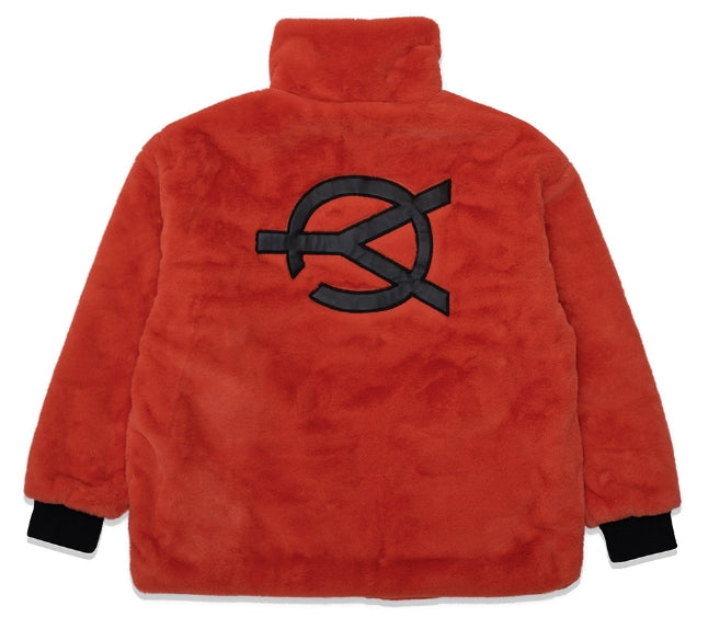オーワイ(OY)  LOGO FUR JACKET - RED