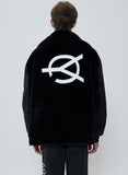 オーワイ(OY)  LOGO FUR JACKET - BLACK