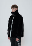 オーワイ(OY)  LOGO FUR JACKET - BLACK