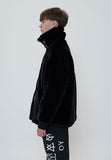 オーワイ(OY)  LOGO FUR JACKET - BLACK