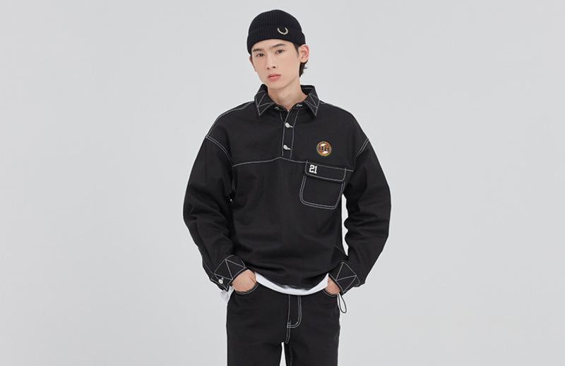 ロマンティッククラウン(ROMANTIC CROWN) 21C BOYS COTTON ANORAK_BLACK