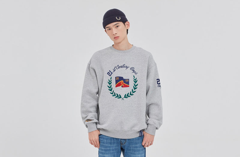 ロマンティッククラウン(ROMANTIC CROWN) CLASSIC LOGO SWEATSHIRT_GREY