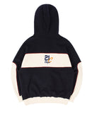 ロマンティッククラウン(ROMANTIC CROWN) CROSS LINE PIPING HOOD_NAVY