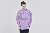 ロマンティッククラウン(ROMANTIC CROWN)  CORDUROY WIDE SHIRT_PURPLE