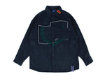 ロマンティッククラウン(ROMANTIC CROWN) CORDUROY WIDE SHIRT_NAVY