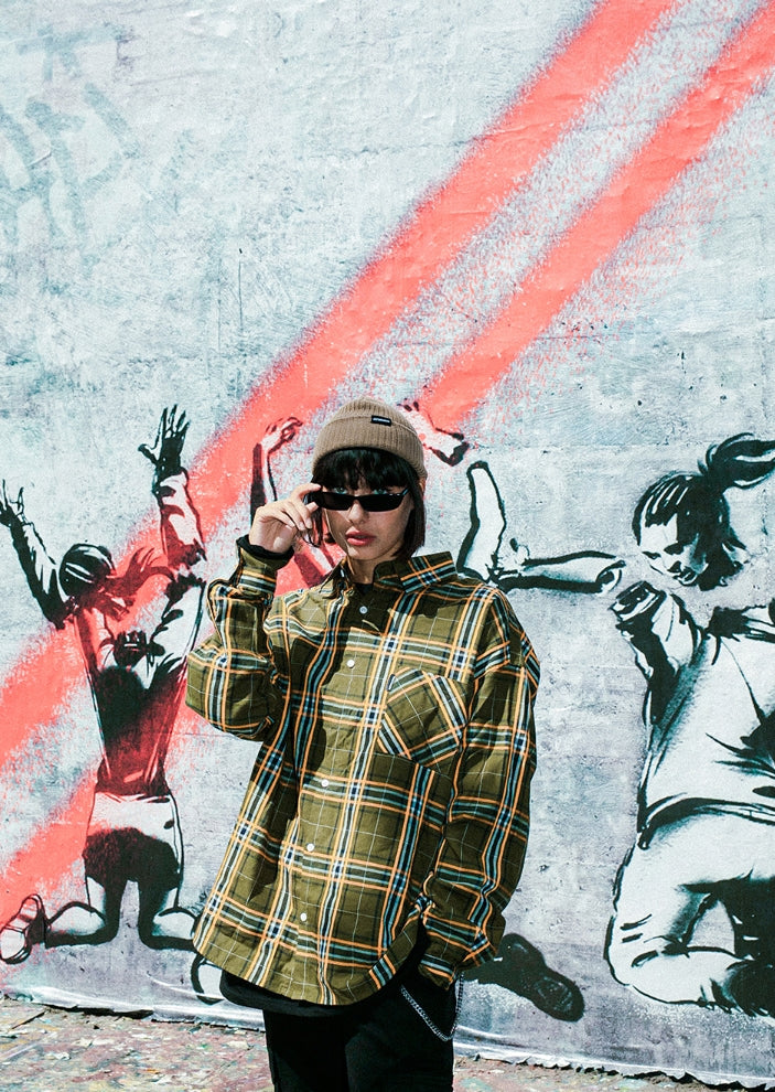 シディスコンマ(SHETHISCOMMA) KHAKI CHECK SH