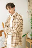 セイントペイン(SAINTPAIN) SP WIDE CHECK SHIRTS-BEIGE